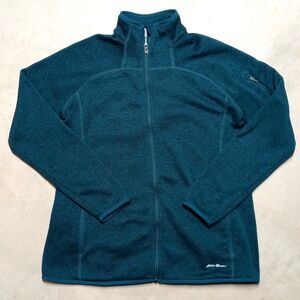 Eddie Bauer Women’s Full Zip Hiking Outdoor Fleece Knit Sweater Jacket - Size XL